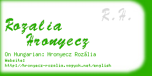 rozalia hronyecz business card